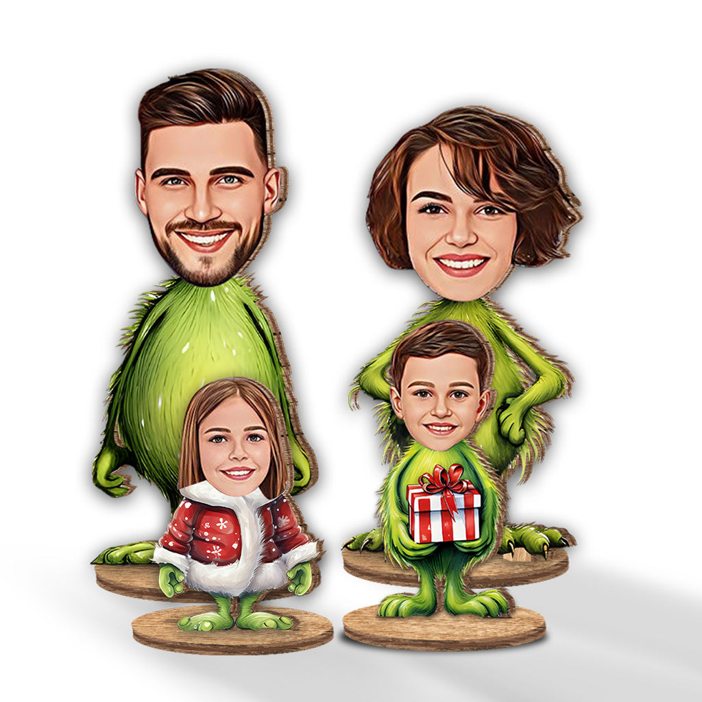 Merry Grinchmas - Personalized Stole Christmas Freestanding Wood Plaque