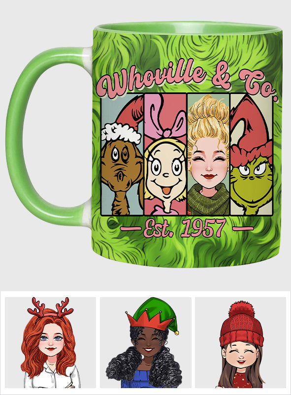 Green Mischief - Personalisierte Stola-Weihnachtstasse