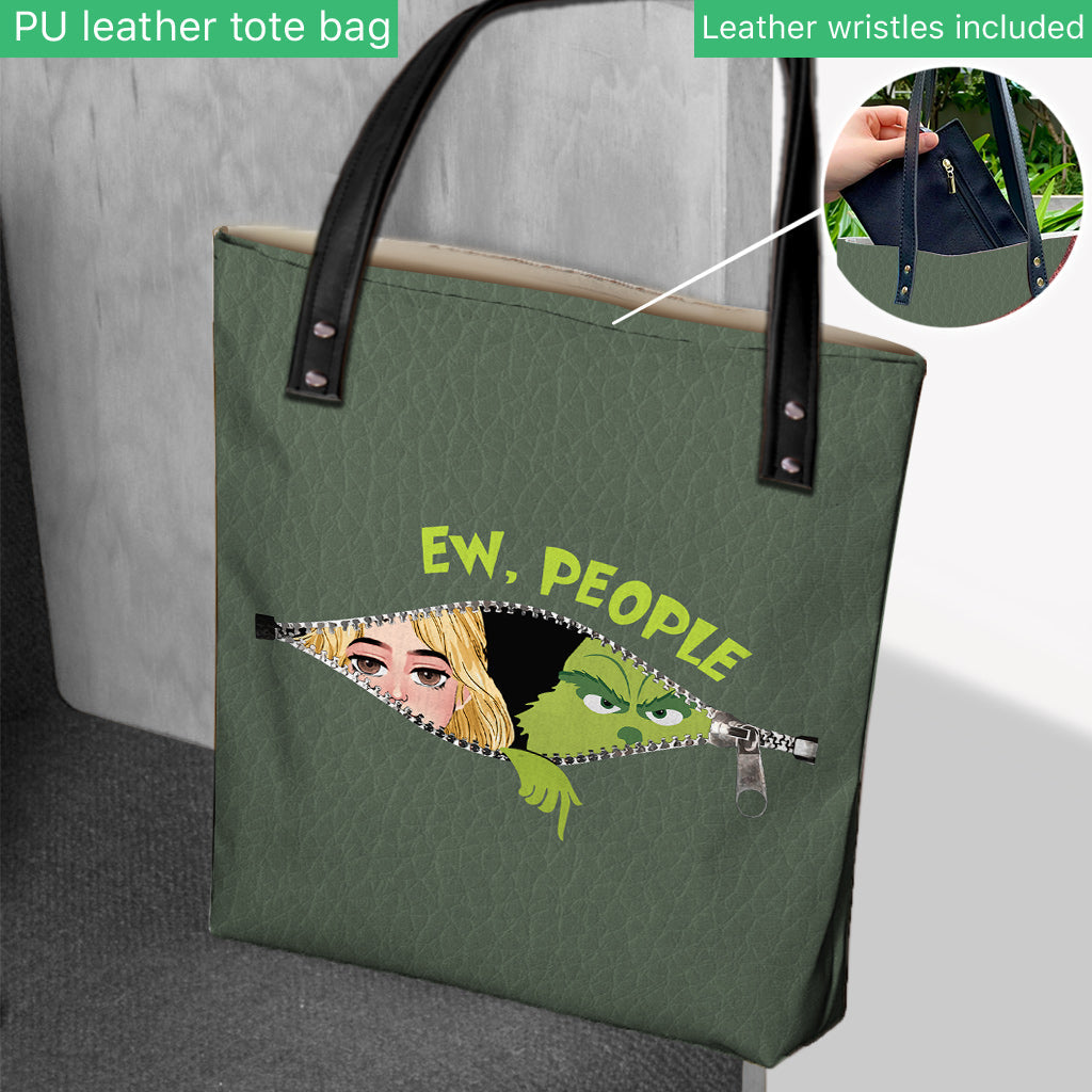Sac fourre-tout de Noël personnalisé Ew People Green Mischief -