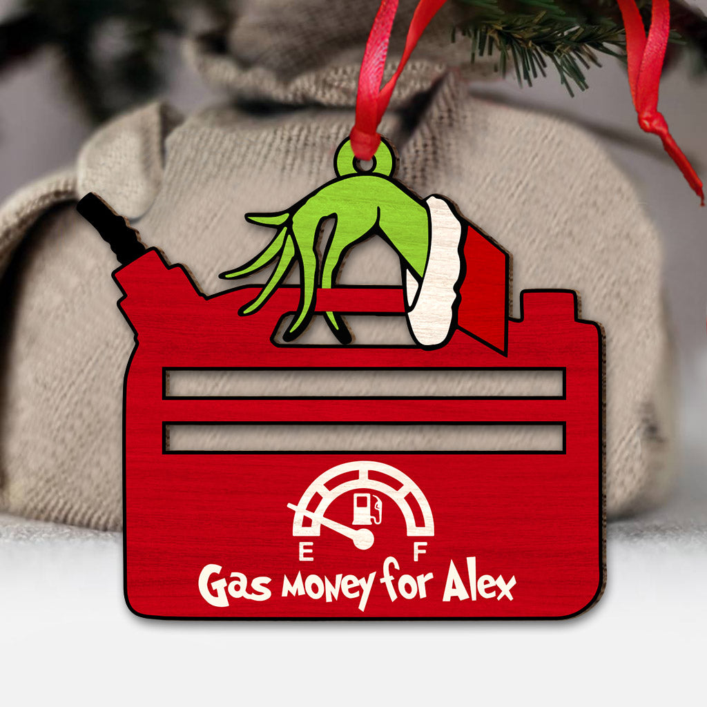 Gas Money Green Mischief - Personalized Stole Christmas Ornament