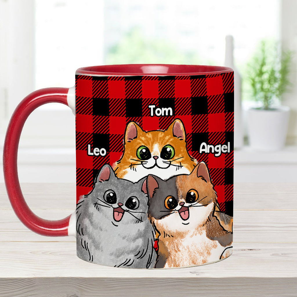 Alles schmeckt besser mit Katzen- und Hundehaaren drin – personalisierte Tasse mit Katzenmotiv