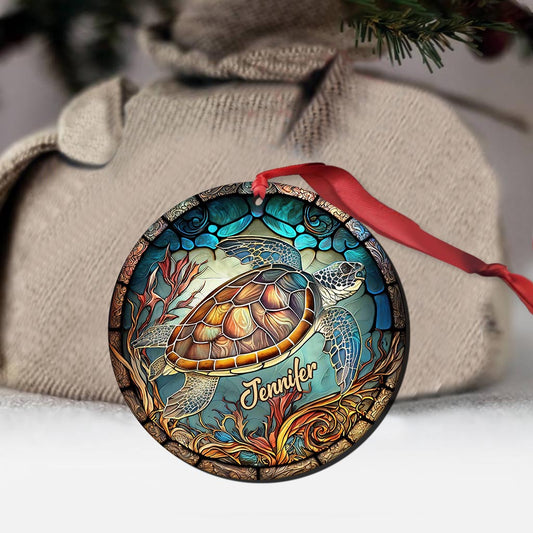 Love Turtles - Personalized Turtle Ornament