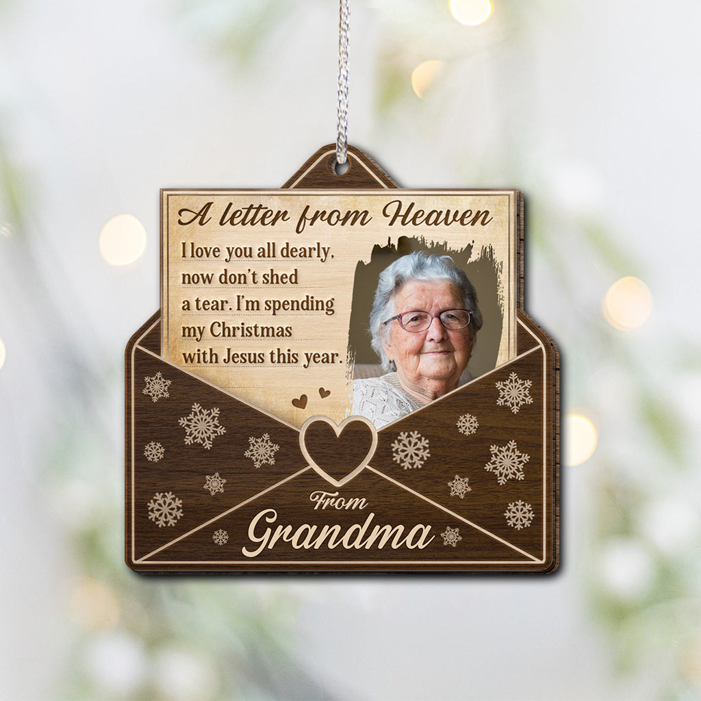 A Letter From Heaven - Personalized Memorial Ornament