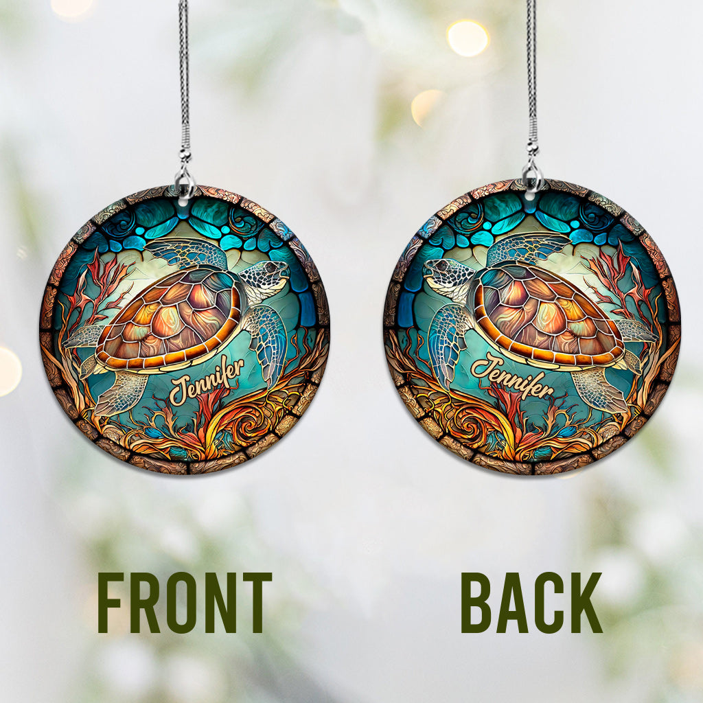 Ich liebe Schildkröten – Personalisierter Schildkröten-Autoanhänger