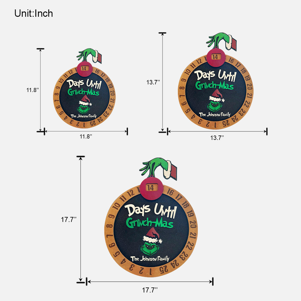 Days Until Christmas - Personalized Stole Christmas Christmas Countdown Wood Sign 1