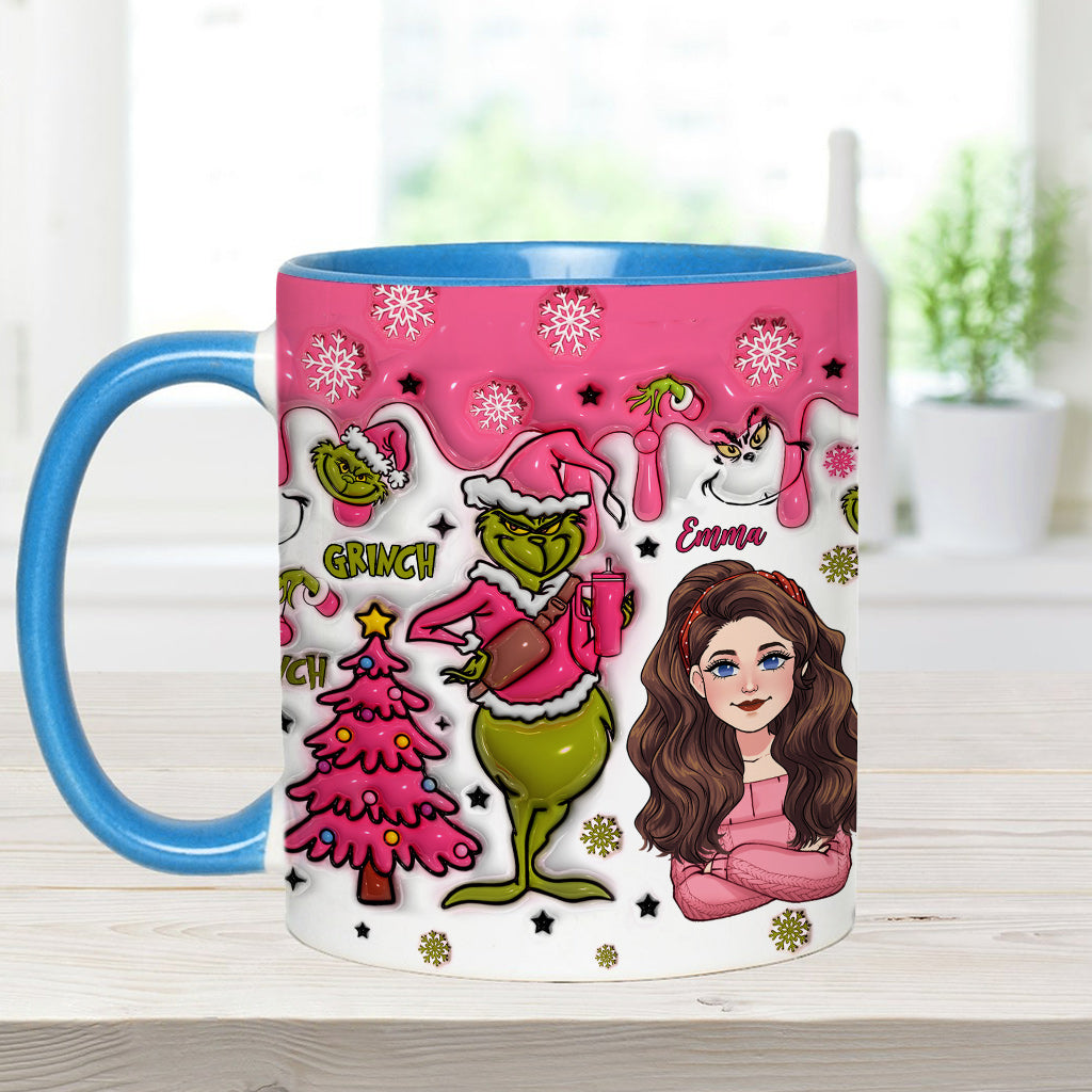 Mug personnalisé « À l'époque du Grinch » - Décoration de Noël avec étole