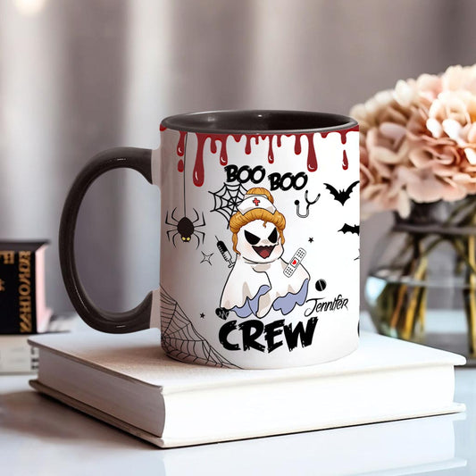 Boo Boo Crew – Personalisierte Tasse mit Krankenschwester-Motiv