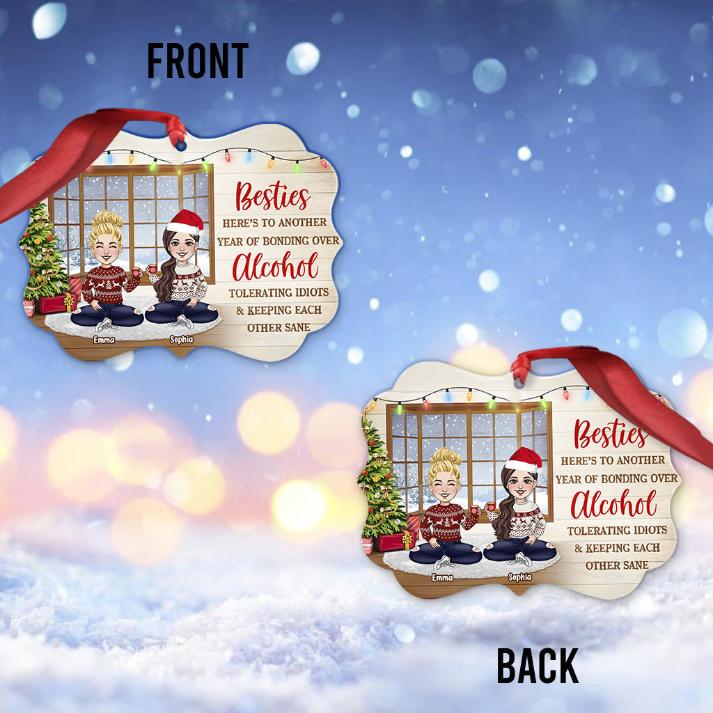 Beste Freundinnen, die sich gegenseitig den Verstand bewahren – Personalisierter Freundschaftsanhänger