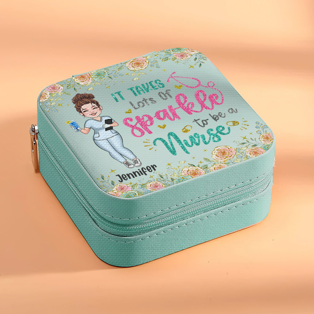 Il faut beaucoup d'éclat pour être infirmière - Coffret à bijoux personnalisé pour infirmière