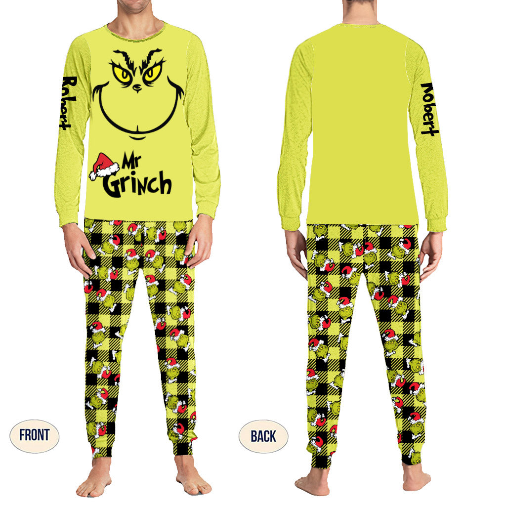 Couple Green - Personalized Stole Christmas Pajamas Set