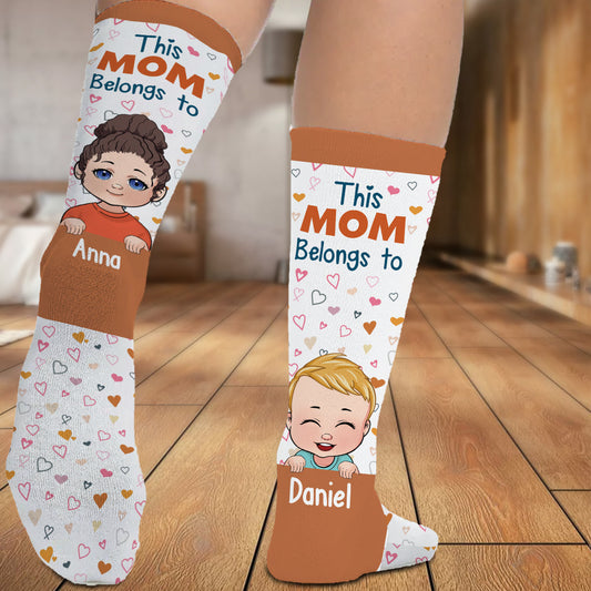 Diese Mama gehört zu – personalisierte Muttersocken