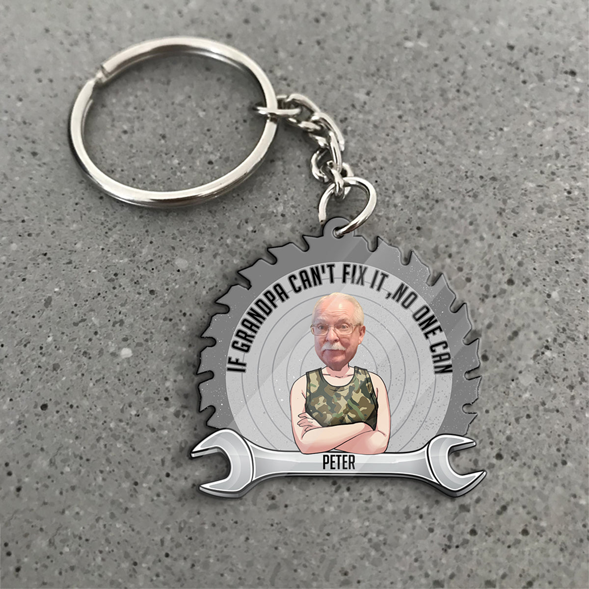 Wenn Papa es nicht reparieren kann – Geschenk für Papa, Opa – Personalisierter Schlüsselanhänger
