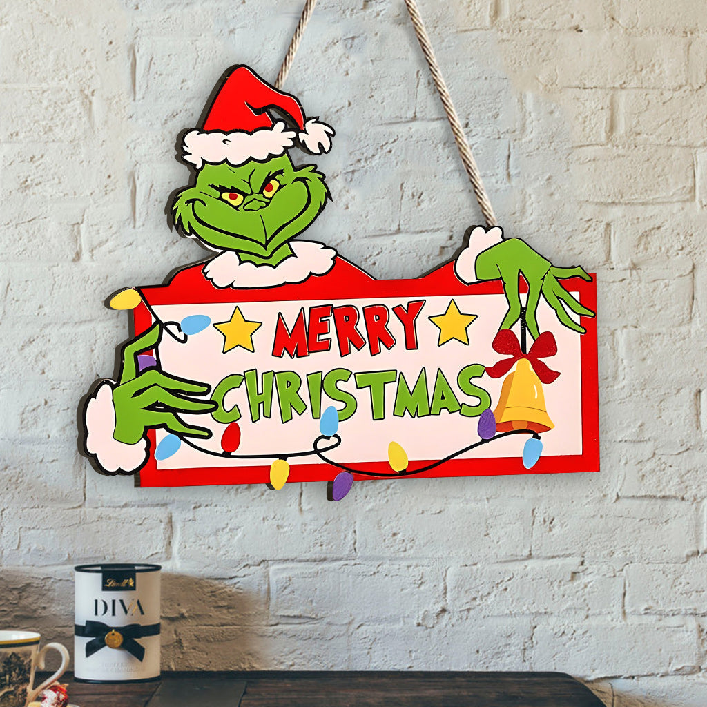 Merry Christmas - Stole Christmas Custom Shaped Wood Sign