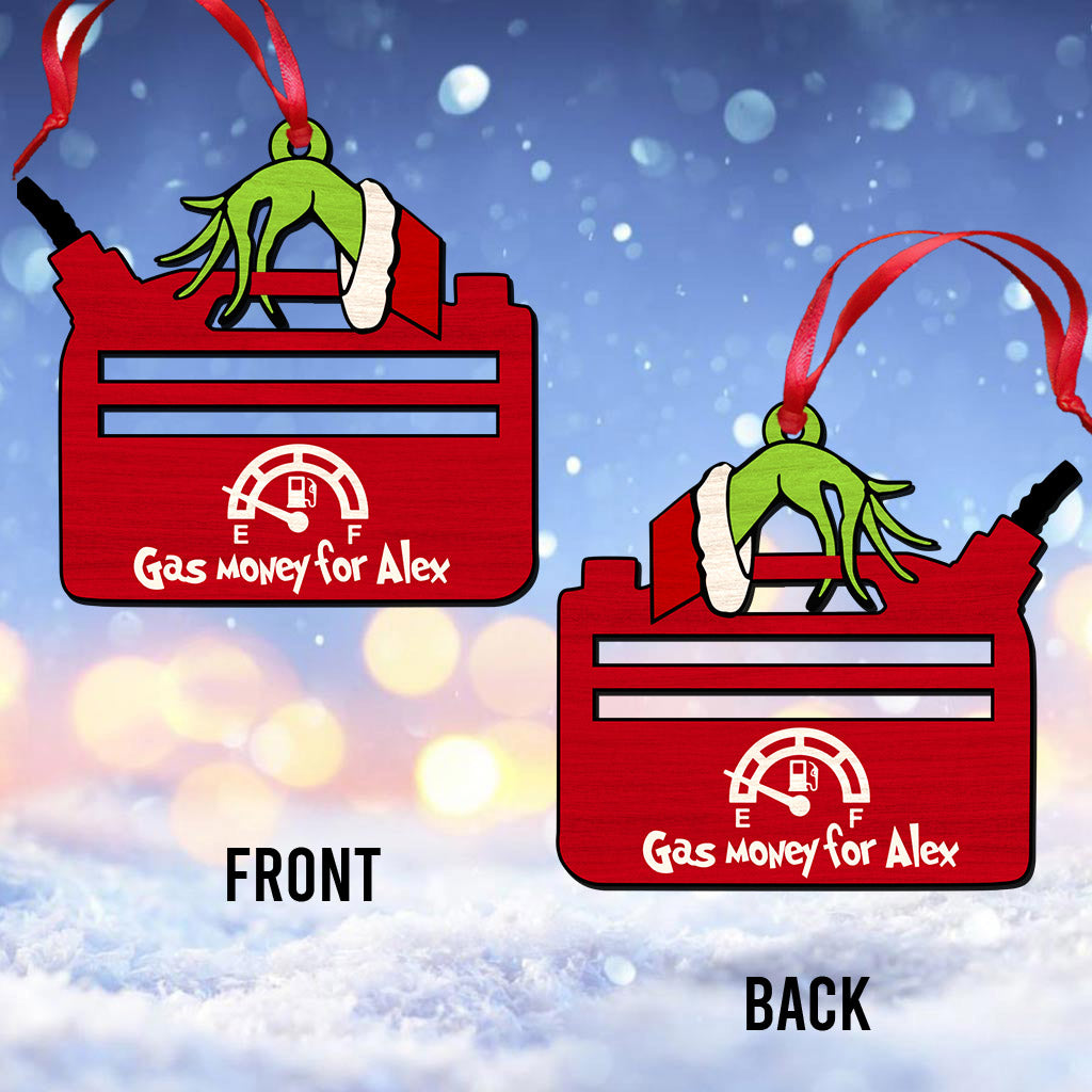 Gas Money Green Mischief - Personalized Stole Christmas Ornament