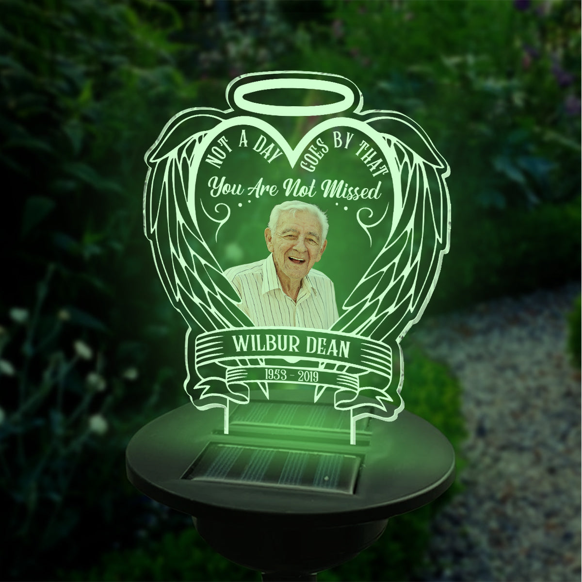 Not A Day Goes By That You Are Not Missed - Memorial gift for loss of  - Personalized Garden Solar Light