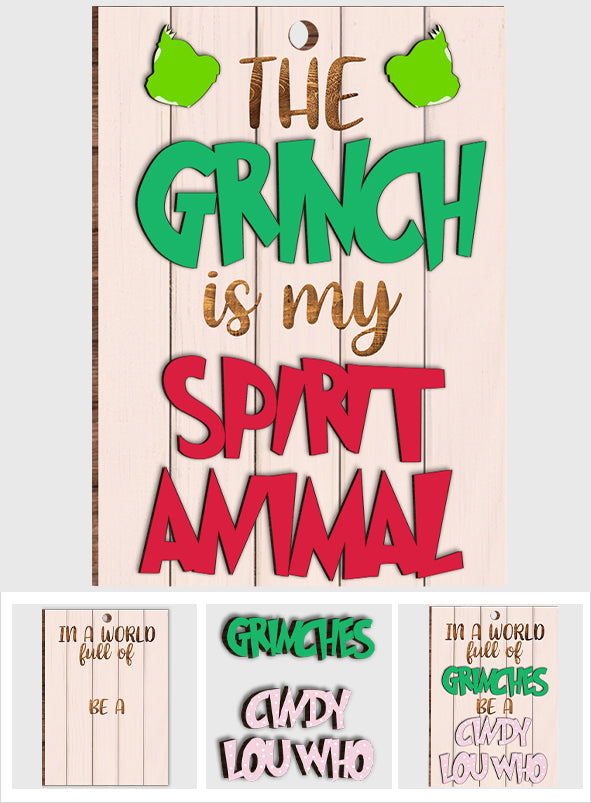 My Spirit Animal - Personalized Stole Christmas 2 Layered Wooden Ornament