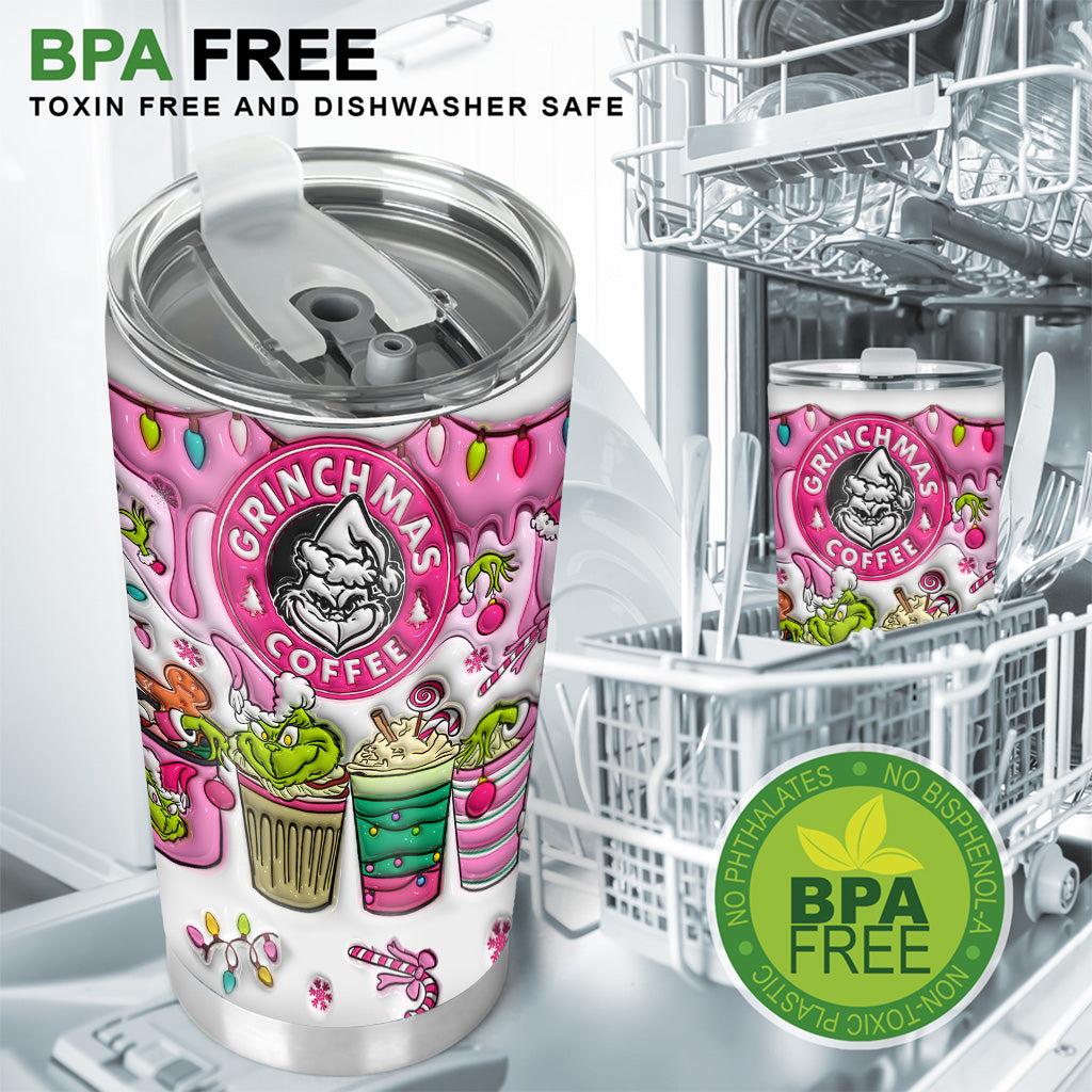 Café Grinchmas - Gobelet de Noël personnalisé avec étole
