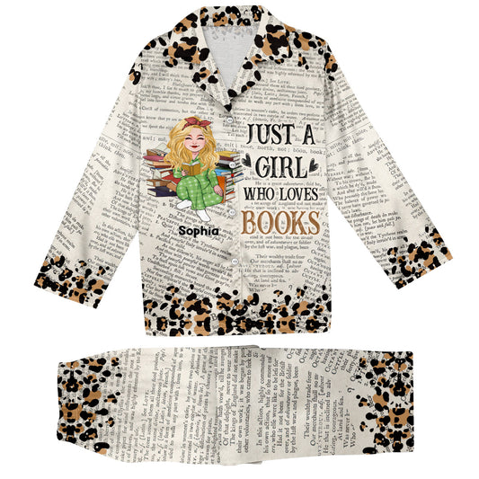 Noch ein Kapitel – Personalisierter Buch-Pyjama mit Knopfleiste