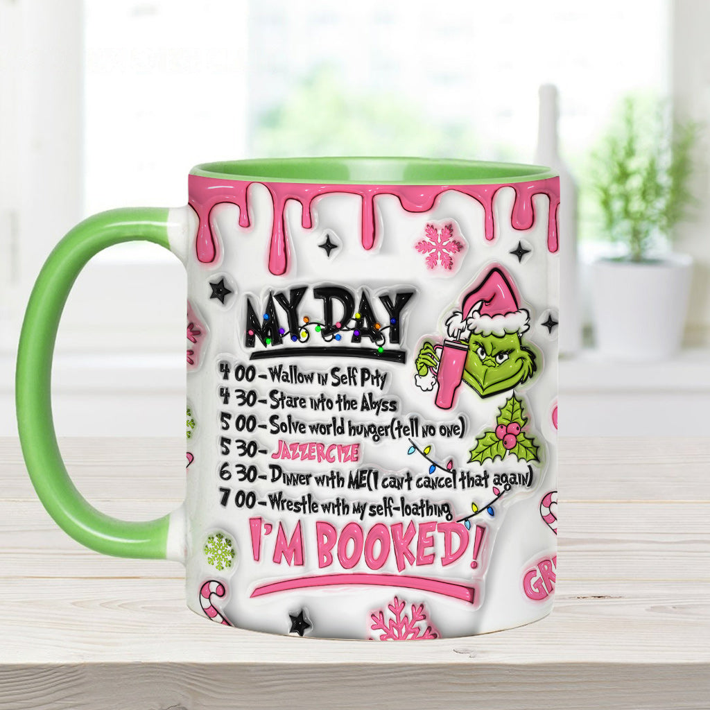 Ich bin ausgebucht – Personalisierte Stola-Weihnachtstasse