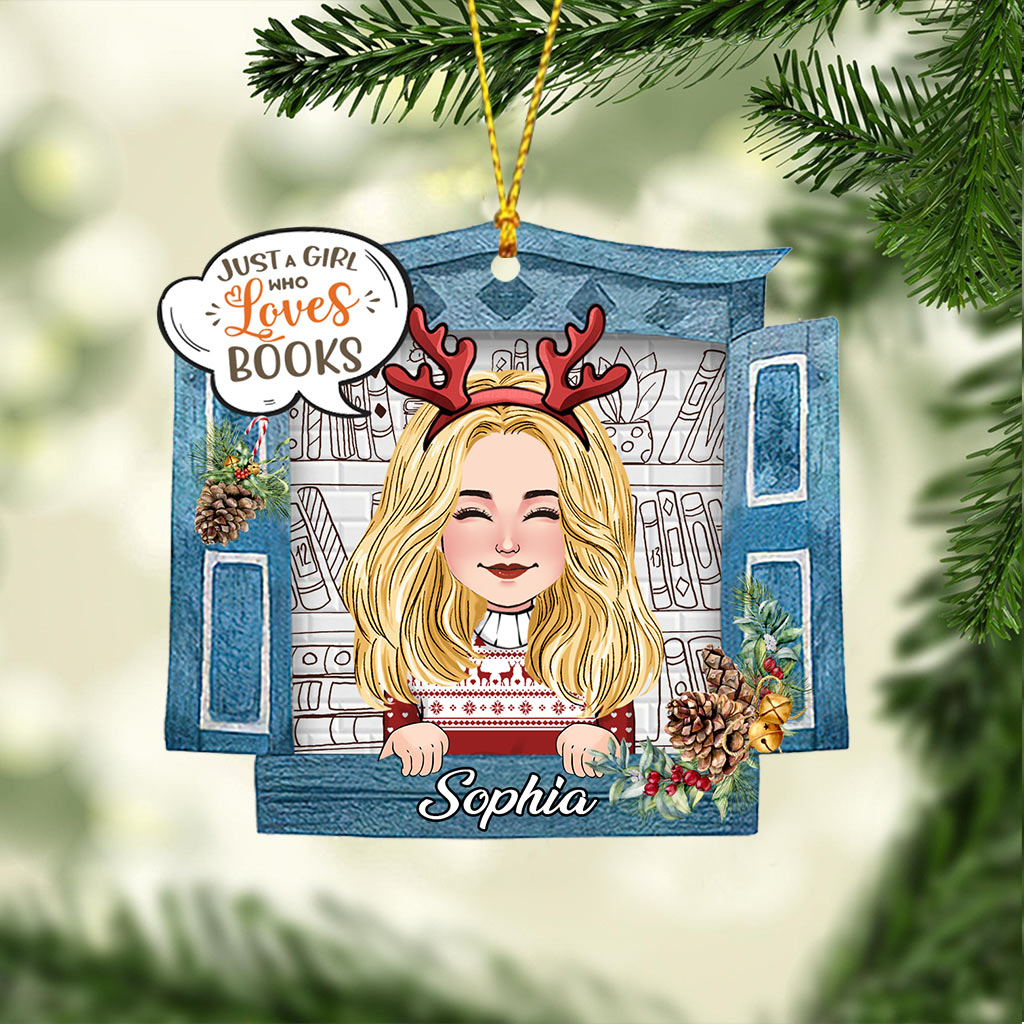 Einfach ein Mädchen, das Bücher liebt – personalisierter Buchanhänger