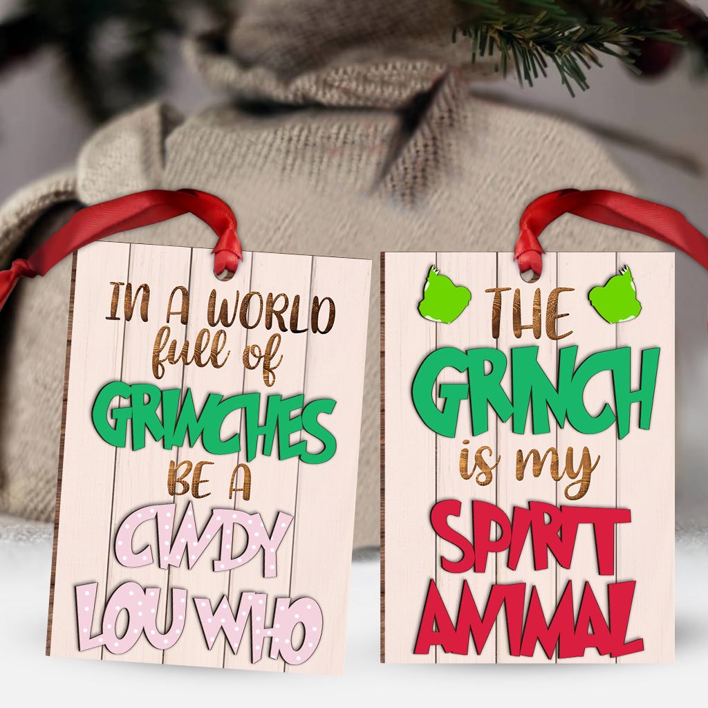 My Spirit Animal - Personalized Stole Christmas 2 Layered Wooden Ornament