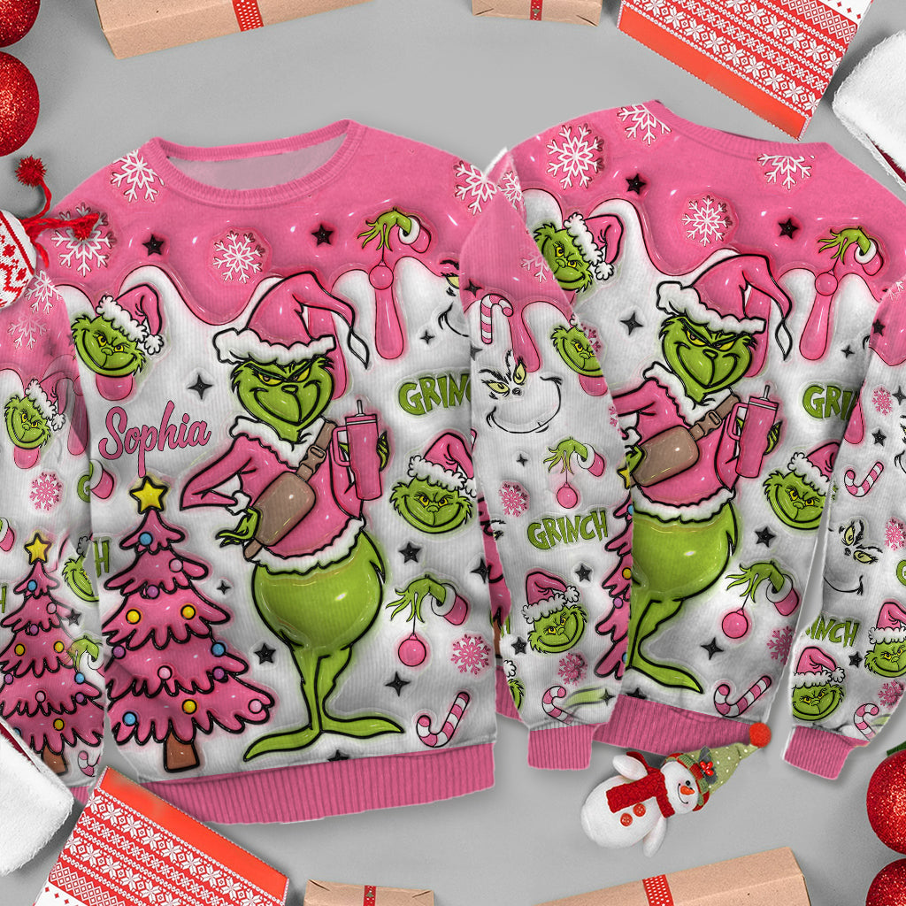 Merry Grinchmas - Personalized Stole Christmas Ugly Sweater