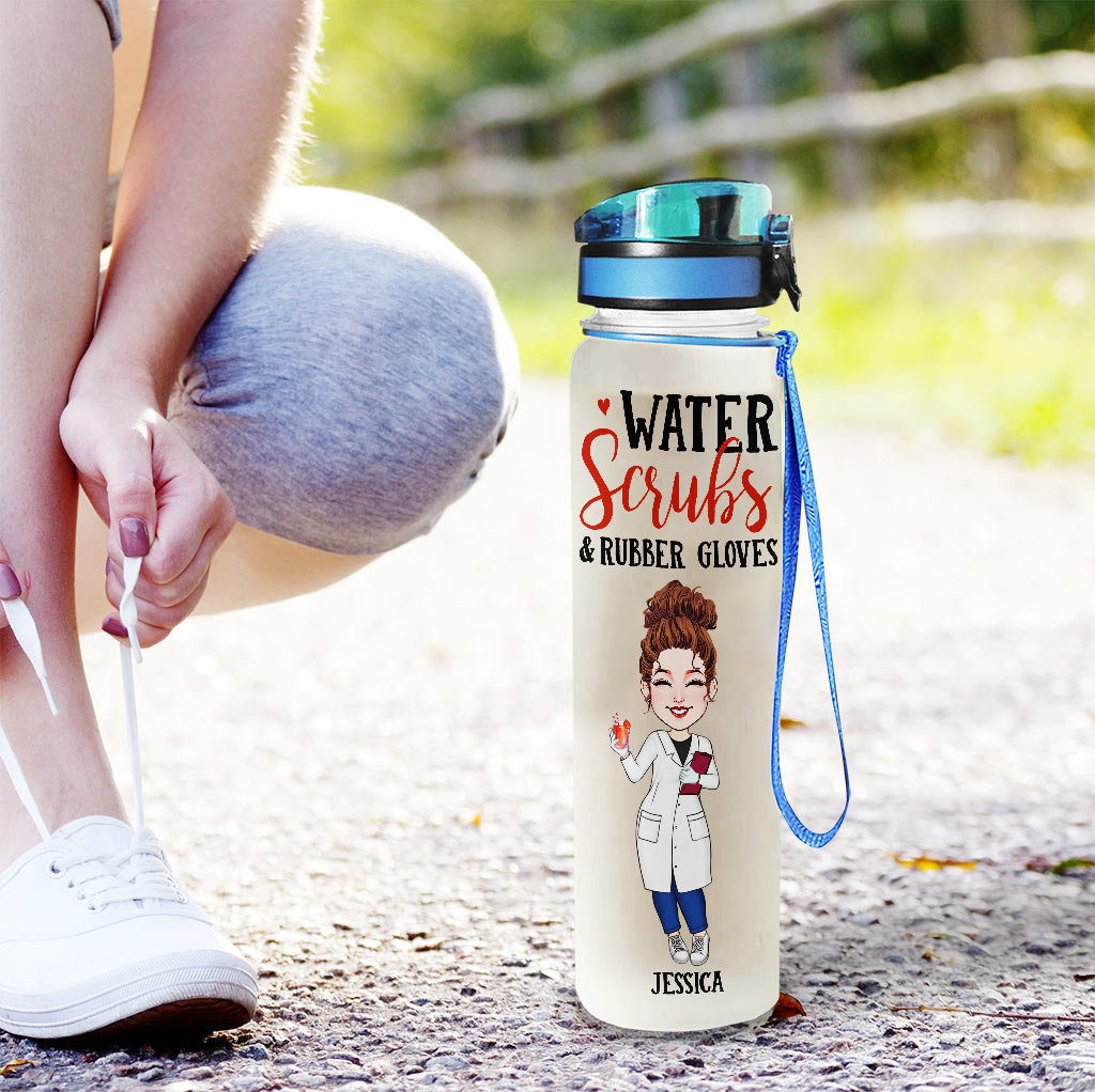 Gourde jetable personnalisée pour infirmière avec suivi de l'hydratation