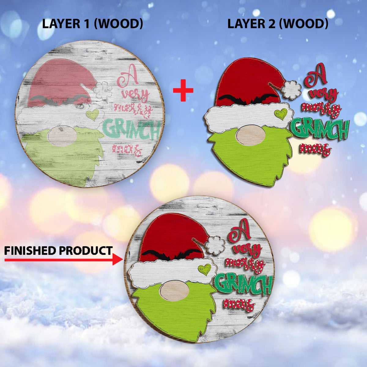 A Very Merry Christmas - Stole Christmas 2 Layered Wood Sign / Wood Plaque