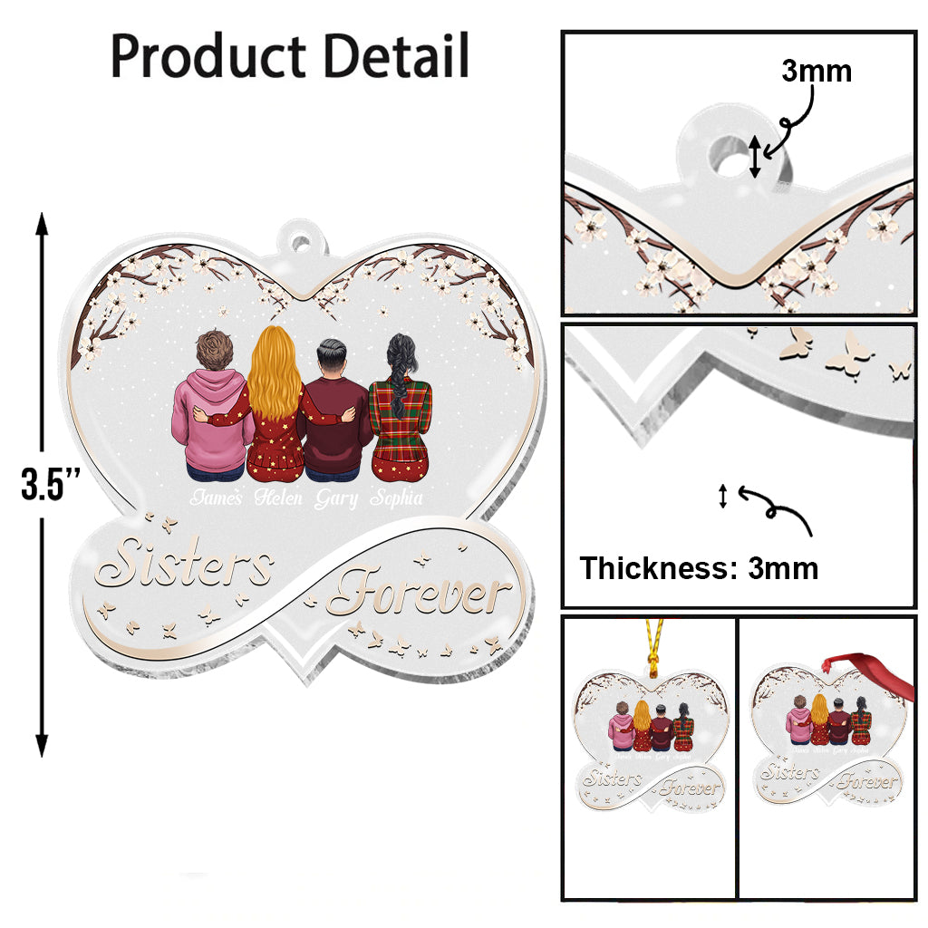 Für immer beste Freundinnen – Personalisierter transparenter Anhänger für beste Freundinnen