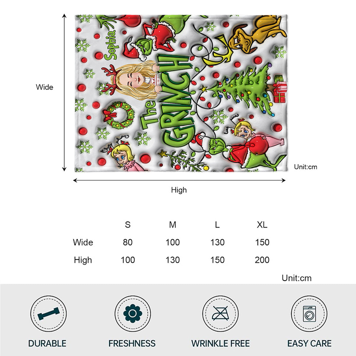 Personalisierte Decke mit beliebigem Namen