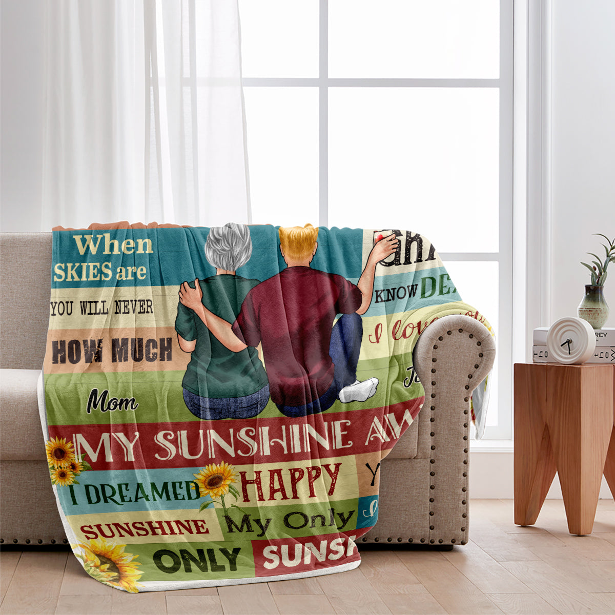 Maman, tu es mon rayon de soleil - Cadeau pour maman, grand-mère - Couverture personnalisée