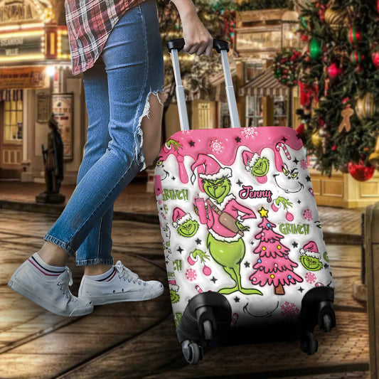 Fröhliche Grinchmas – Personalisierte Stola-Weihnachtskofferhülle