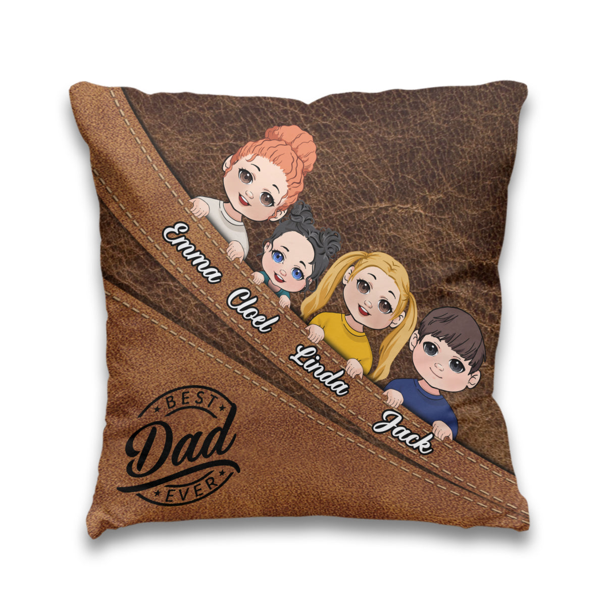 Bestes Papa/Oma/Opa/Mama aller Zeiten – Personalisiertes Vater-Kissen