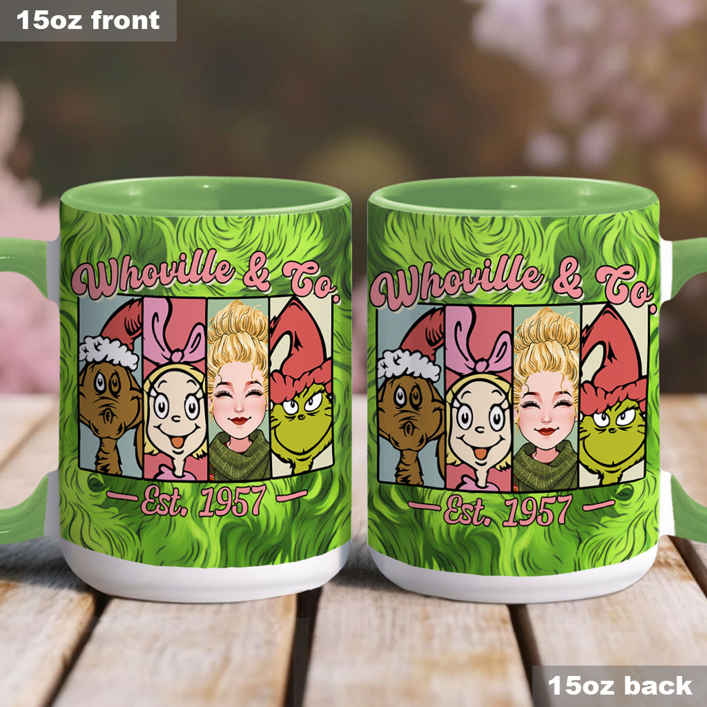 Green Mischief - Personalisierte Stola-Weihnachtstasse