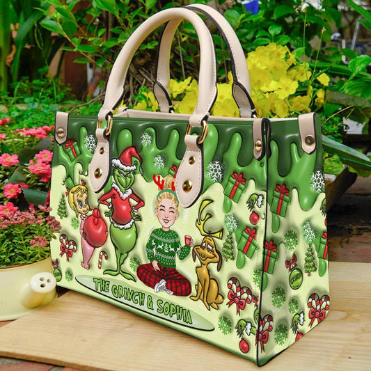 Joyeux Noël - Étole de Noël personnalisée - Sac à main en cuir