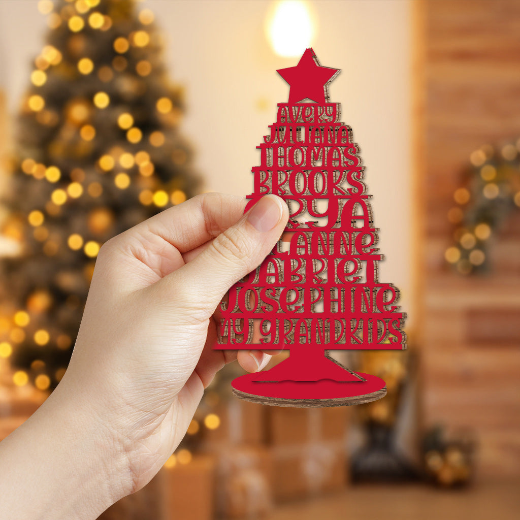 Meine Enkelkinder – Geschenk für Oma – Personalisierte, freistehende Holzplakette