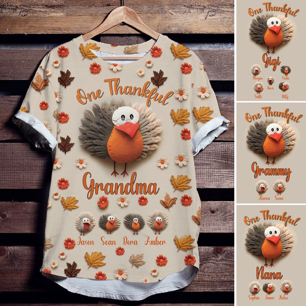 Une grand-mère reconnaissante - T-shirt personnalisé « Grand-mère »