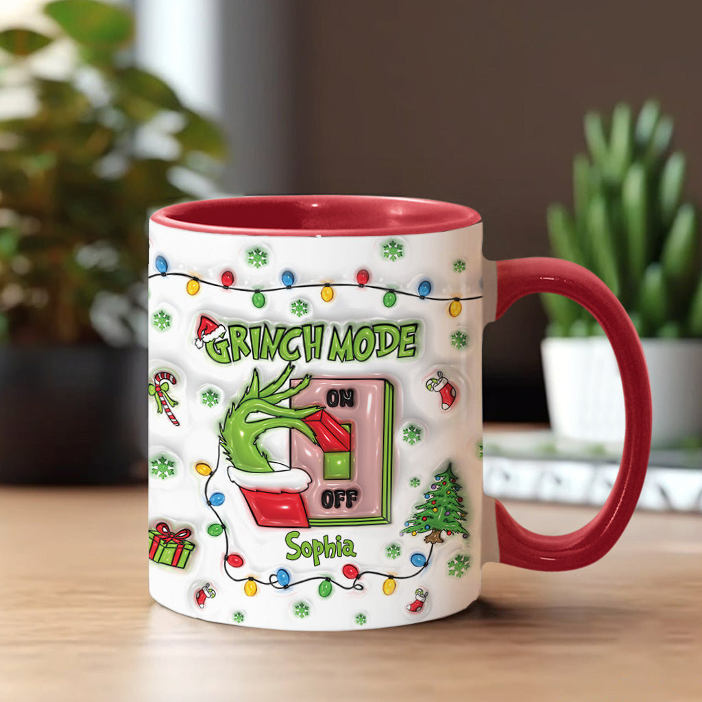 Christmas Mode On - Personalized Stole Christmas Accent Mug