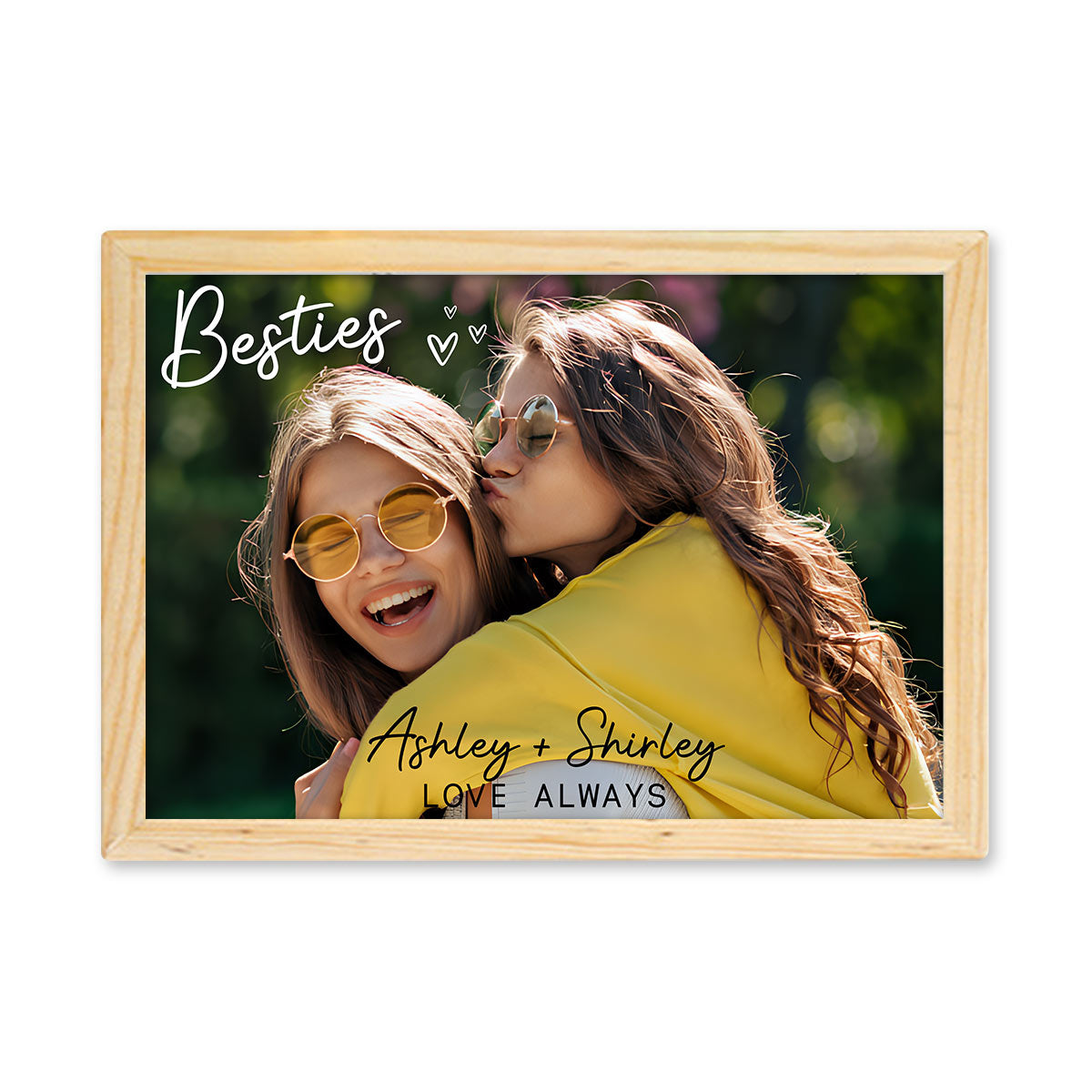 Meilleures amies pour toujours - Cadre photo lumineux personnalisé pour meilleures amies