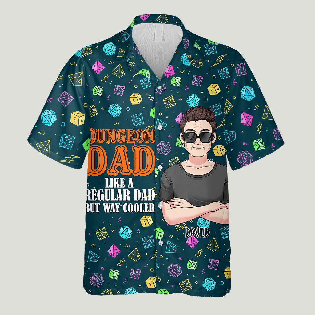 Dungeon Dad – Personalisiertes RPG-Hawaiihemd