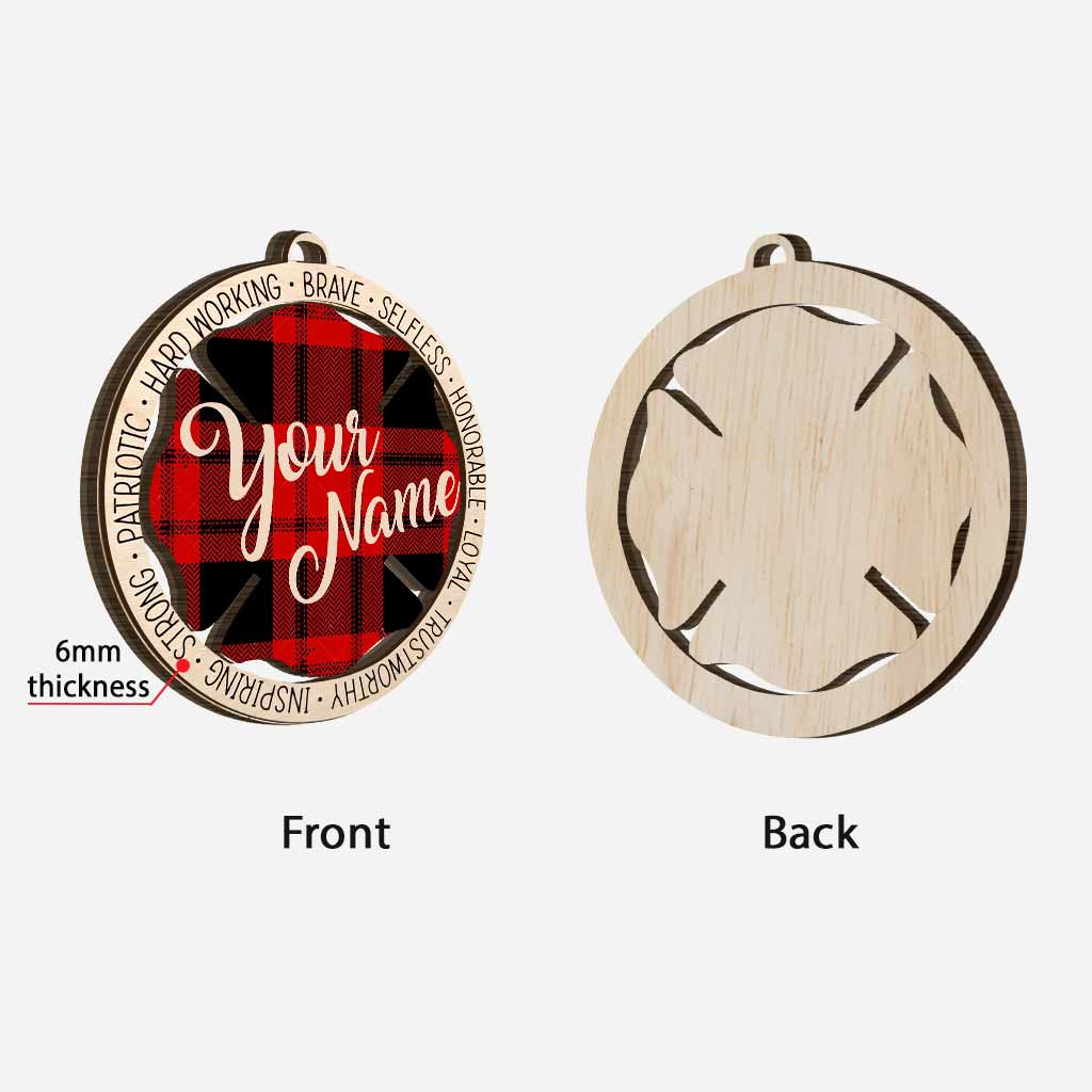 Unser Held – Zurück zur Polizei – Personalisierte Feuerwehrmann-Holzfigur