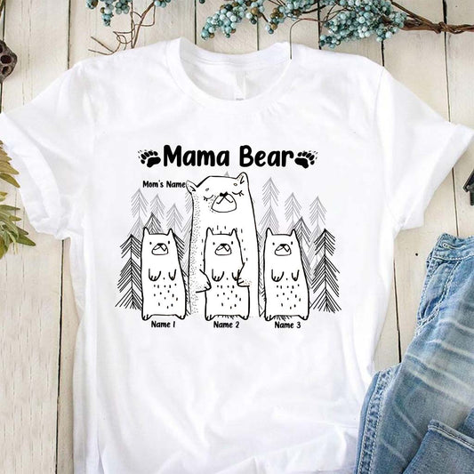 Mama Bär – Personalisiertes Muttertags-T-Shirt und Hoodie