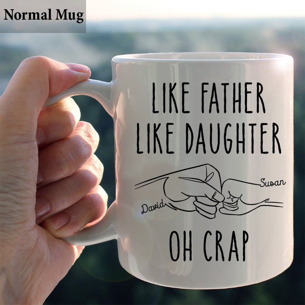 Wie der Vater, so die Tochter – Personalisierte Vatertasse