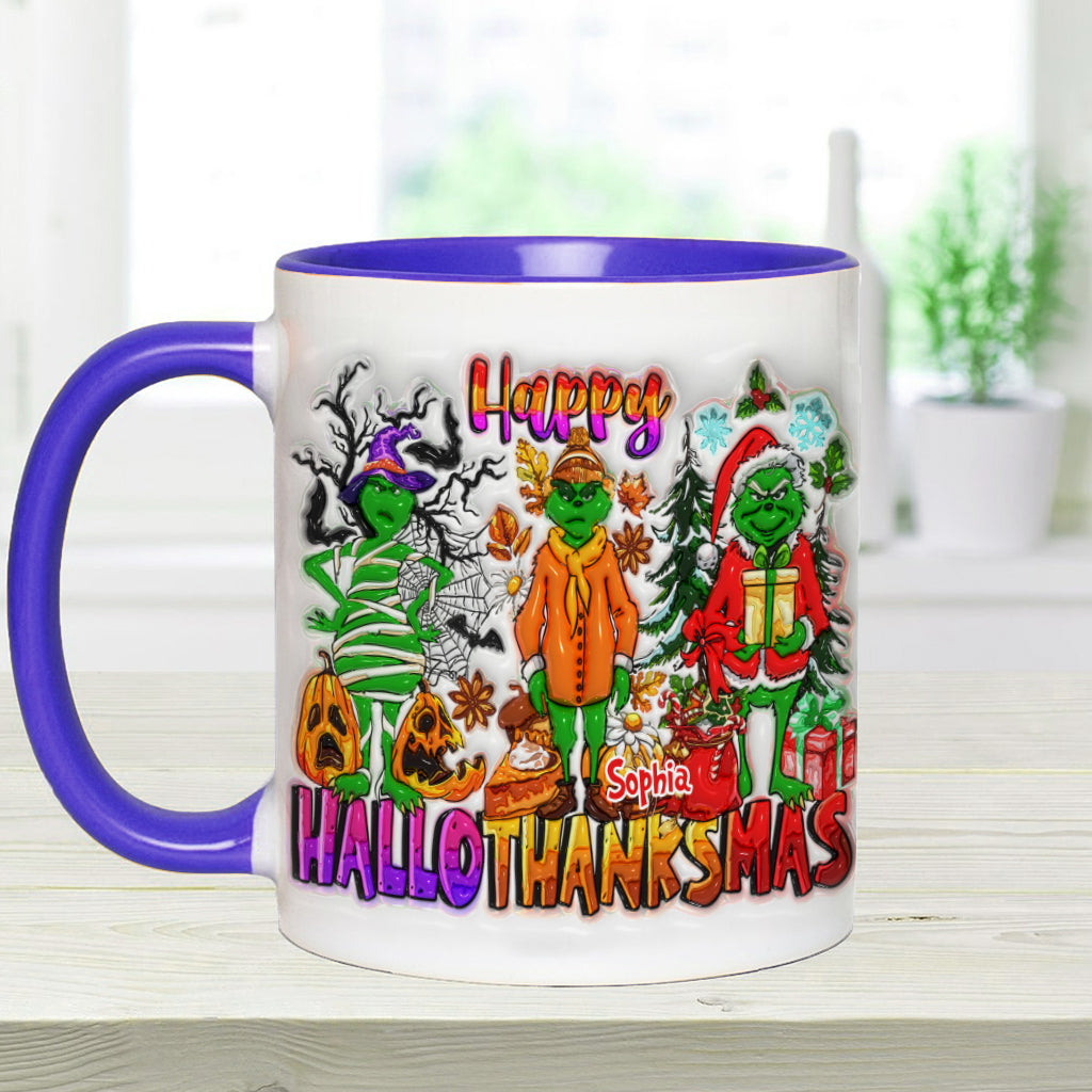 Fröhliche Hallothanksmas - Personalisierte Stola-Weihnachtstasse