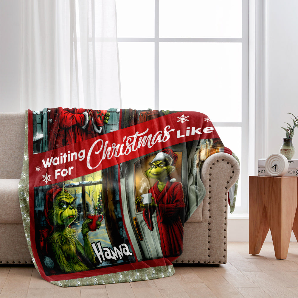 Warten auf Weihnachten – Personalisierte Stola-Weihnachtsdecke