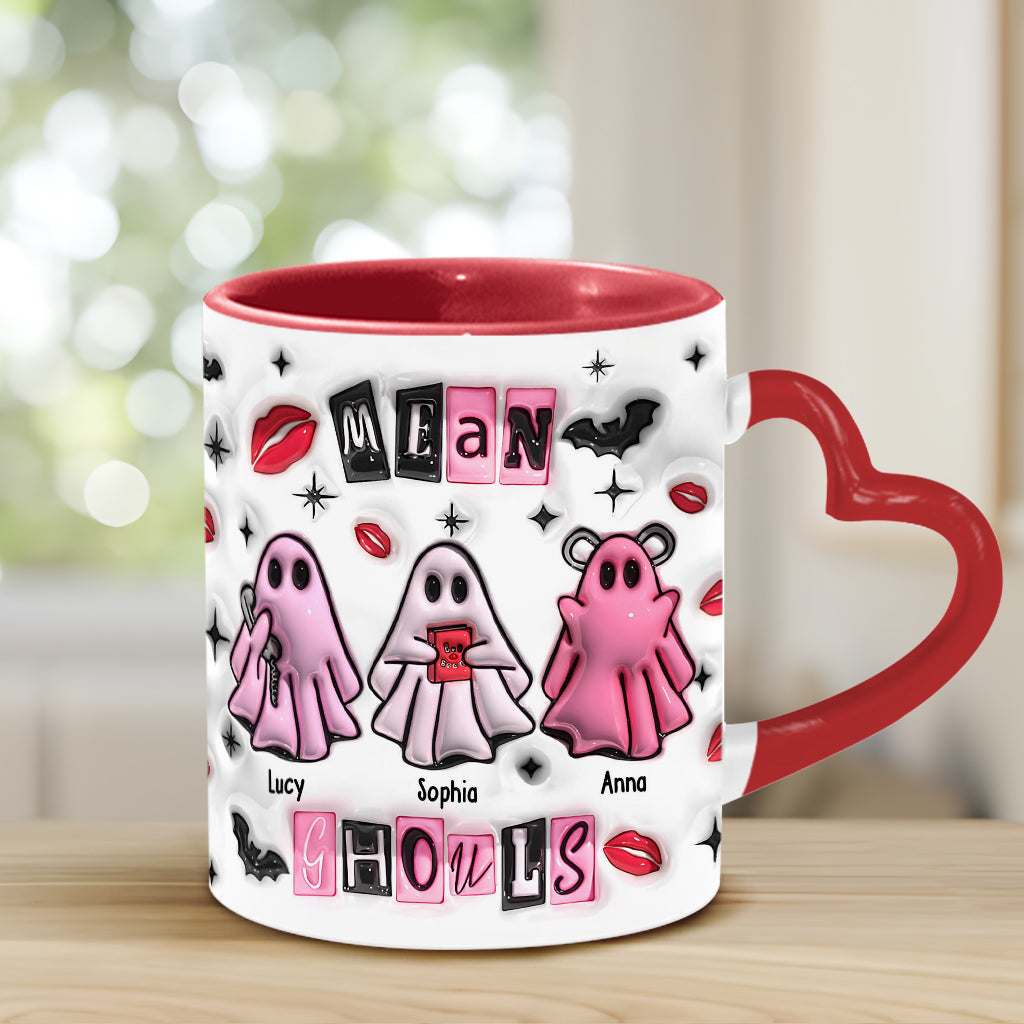 Mean Ghouls - Personalisierter Becher mit Herzgriff für die beste Freundin