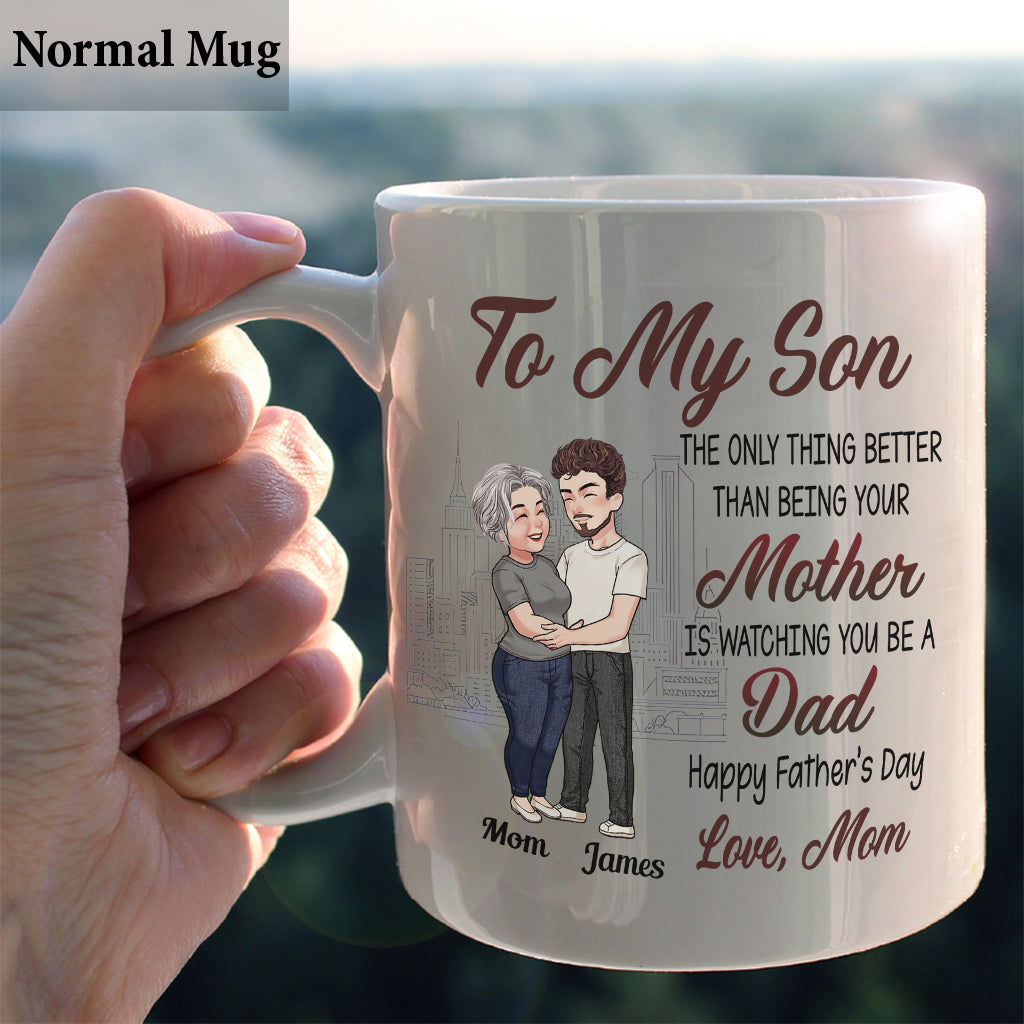 Alles Gute zum Vatertag, mein Sohn! – Personalisierte Vatertasse