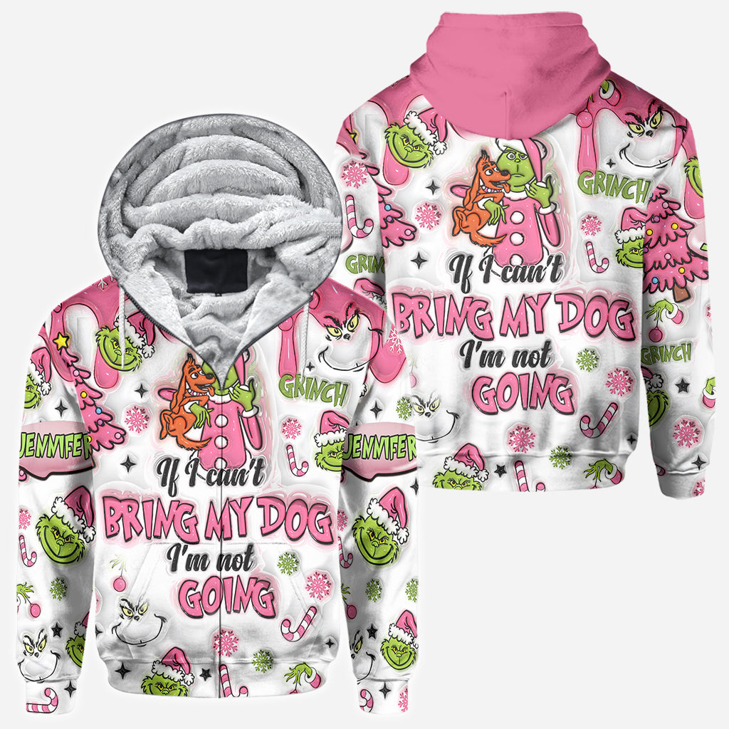 Wenn ich meinen Hund nicht mitbringen kann - personalisiertes Stola-Weihnachts-T-Shirt