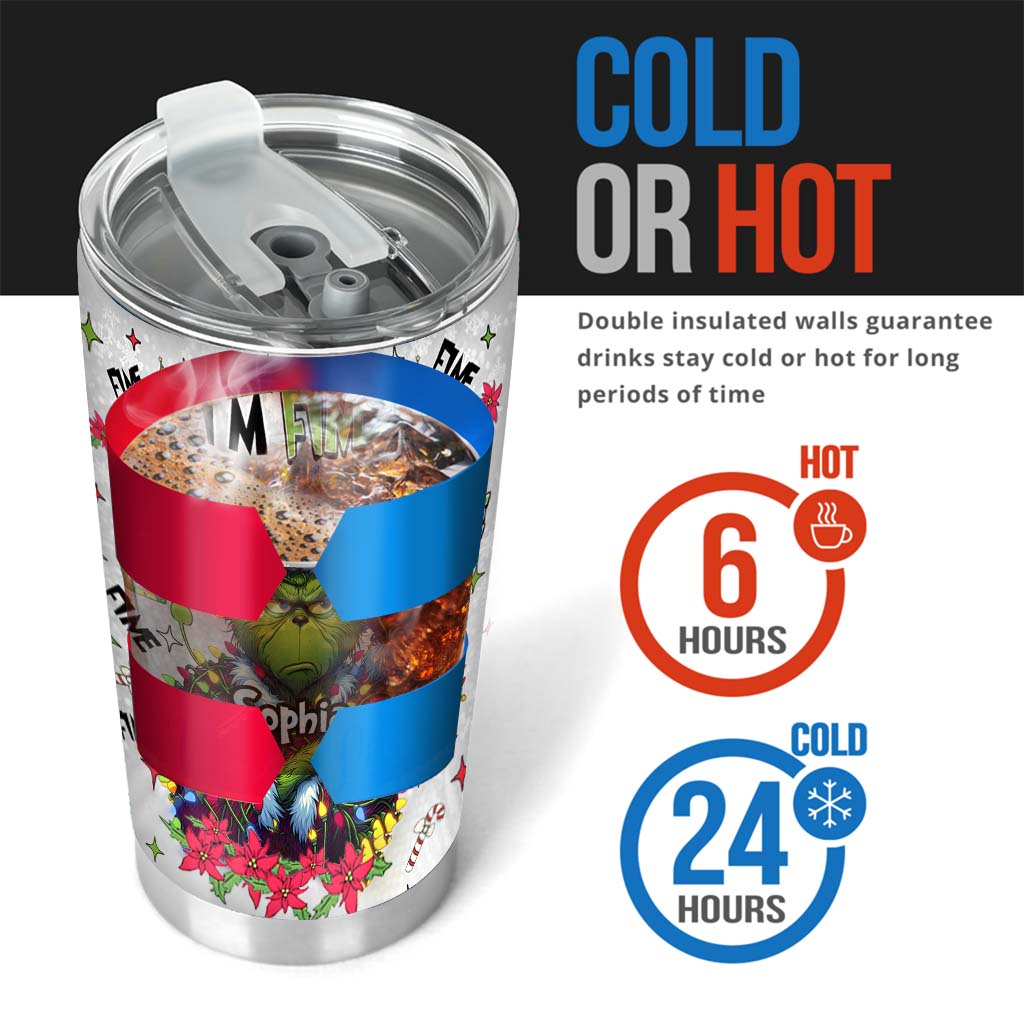 Tout va bien, je vais bien - Gobelet isotherme de Noël personnalisé