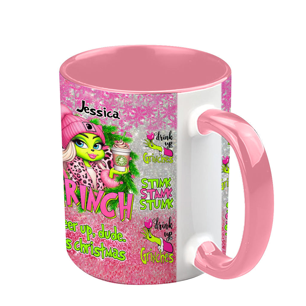 Fröhliche Grinchmas - Personalisierter Stola-Weihnachtsbecher